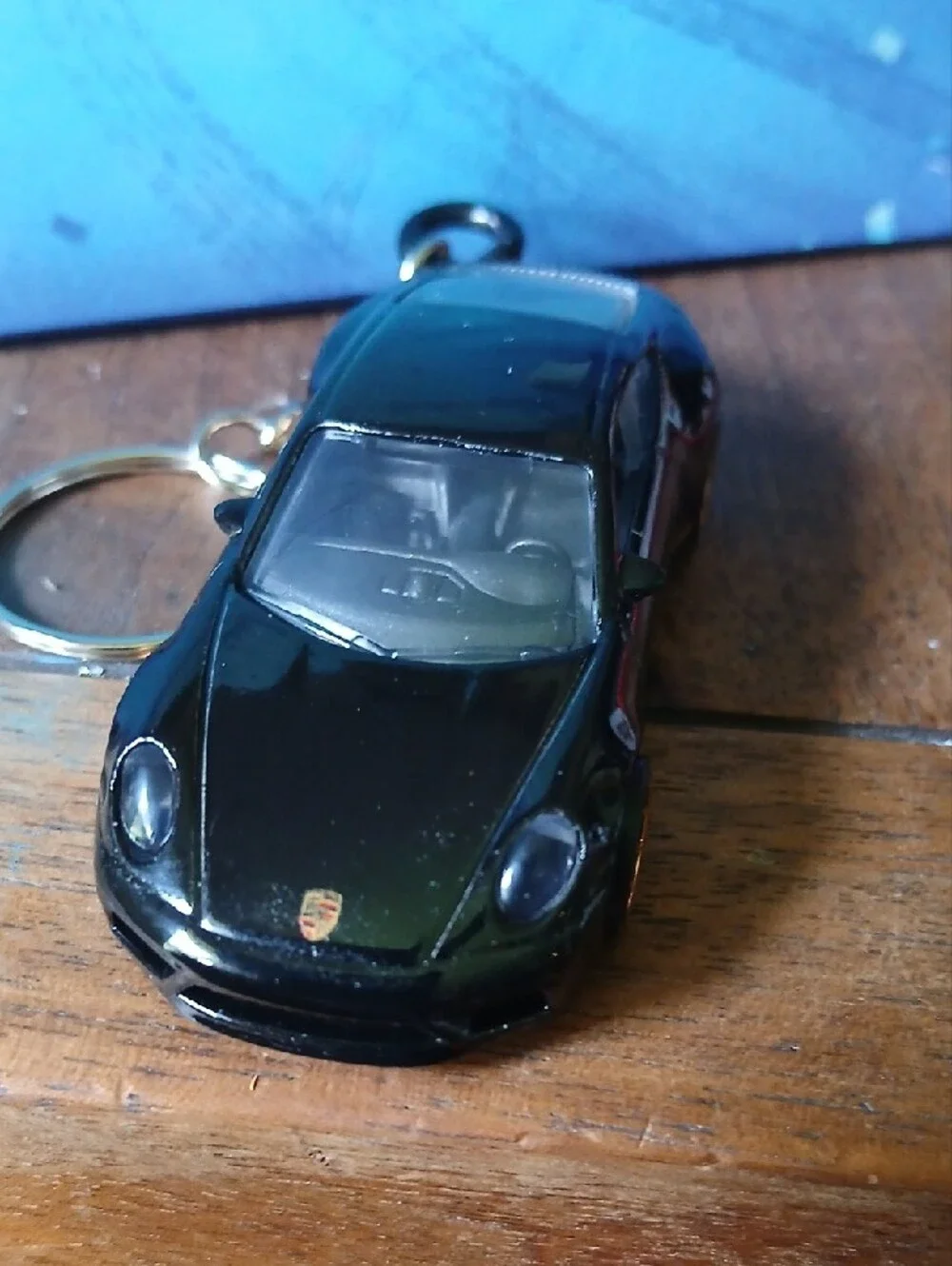Porsche 911 Carrera T Keychain Hot Wheels Toy Car - Black and Gold